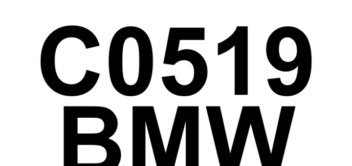 DTC C0519 BMW - Definição em inglês: Right Front Wheel Speed Sensor - Mechanical Definição em Português: Sensor de Velocidade da Roda Dianteira Direita - Problema Mecânico
