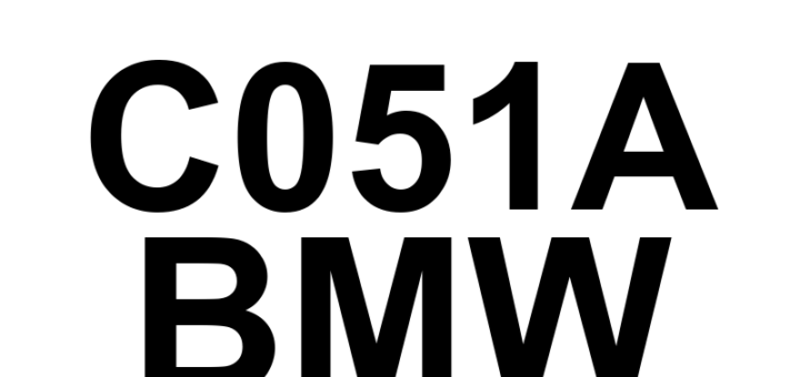 DTC C051A BMW - Definição em inglês: Left Rear Wheel Speed Sensor - Mechanical Definição em Português: Sensor de Velocidade da Roda Traseira Esquerda - Problema Mecânico