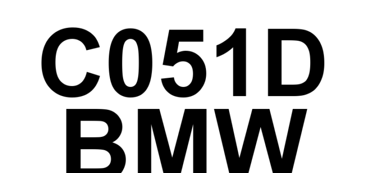 DTC C051D BMW - Definição em inglês: Multi-axis Acceleration Sensor Module 'A' Missing Calibration Definição em Português: Módulo do Sensor de Aceleração Multi-eixos 'A' - Calibração Ausente