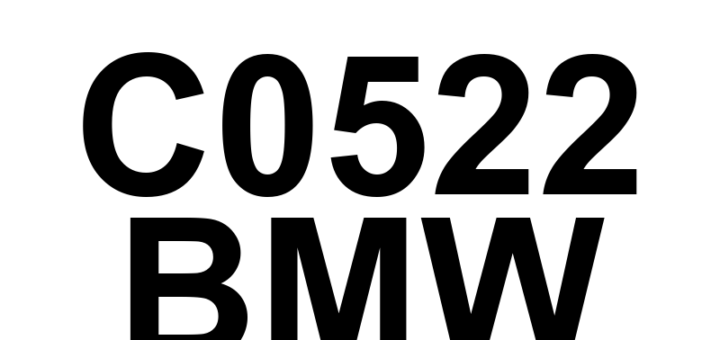 DTC C0522 BMW - Definição em inglês: Multi-axis Acceleration Sensor Module 'B' Missing Calibration Definição em Português: Módulo do Sensor de Aceleração Multi-Eixial 'B' - Falta de Calibração