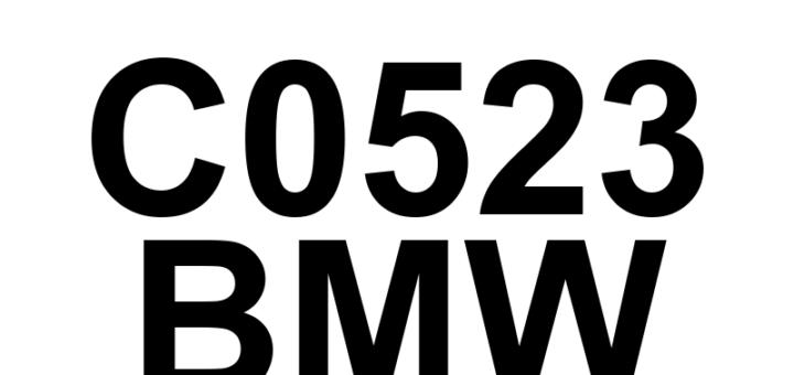DTC C0523 BMW - Definição em inglês: Multi-axis Acceleration Sensor Module 'B' Intermittent/Erratic Definição em Português: Módulo Sensor de Aceleração Multi-eixo 'B' - Intermitente/Inconsistente.