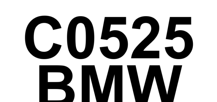 DTC C0525 BMW - Definição em inglês: Multi-axis Acceleration Sensor Module 'B' Definição em Português: Módulo do Sensor de Aceleração Multieixo 'B'