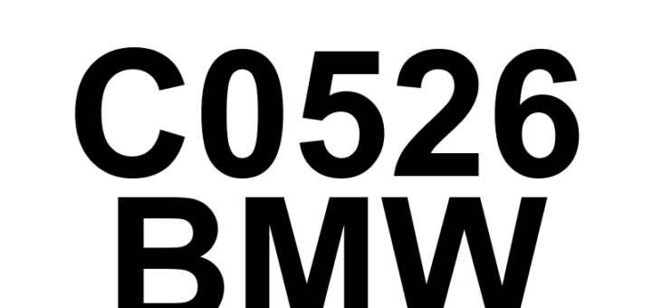 DTC C0526 BMW - Definição em inglês: Steering Angle Sensor Module Definição em Português: Módulo do Sensor de Ângulo de Direção.