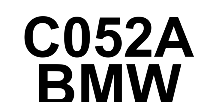 DTC C052A BMW - Definição em inglês: Steering Angle Sensor Module Correlation Definição em Português: Módulo do Sensor de Ângulo de Direção - Correlação Incorreta
