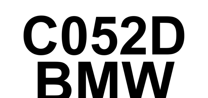 DTC C052D BMW - Definição em inglês: ABS Pump Motor Control Circuit High Definição em Português: Circuito de Controle do Motor da Bomba ABS - Tensão Alta