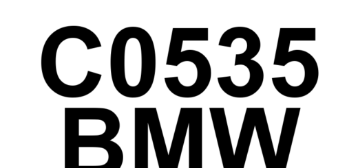 DTC C0535 BMW - Definição em inglês: Motor Control 'B' Range/Performance Definição em Português: Controle do Motor 'B' - Faixa/Desempenho