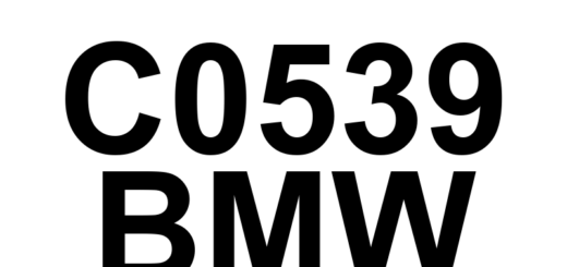 DTC C0539 BMW - Definição em inglês: Motor Control 'B' Supply Voltage Circuit/Open Definição em Português: Circuito de Tensão de Alimentação do Controle do Motor 'B' - Circuito Aberto/Interrupção.