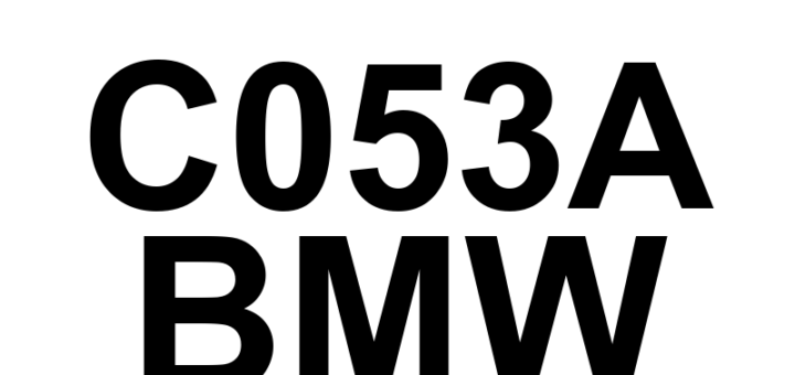 DTC C053A BMW - Definição em inglês: ABS Valves Missing Calibration Definição em Português: Válvulas do ABS - Calibração Ausente