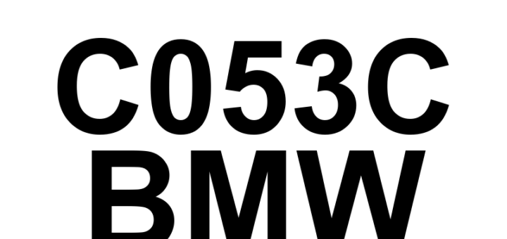 DTC C053C BMW - Definição em inglês: Wheel Speed Sensor Generic Range/Performance Definição em Português: Sensor de Velocidade da Roda - Faixa/Desempenho Genérico