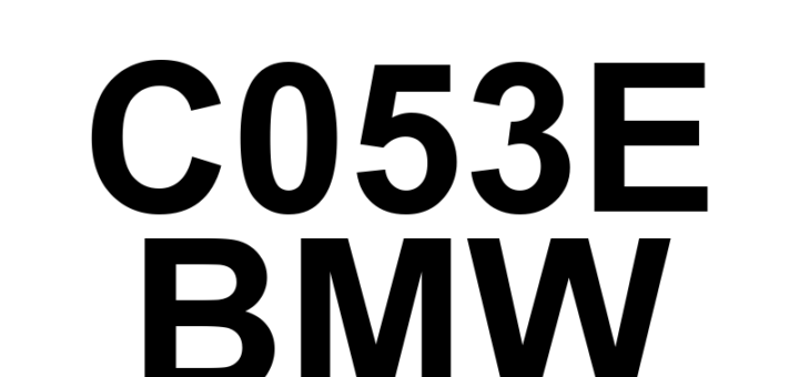 DTC C053E BMW - Definição em inglês: Brake Pressure Sensor 'A' Circuit Low Definição em Português: Sensor de Pressão do Freio 'A' - Circuito com Baixa Tensão