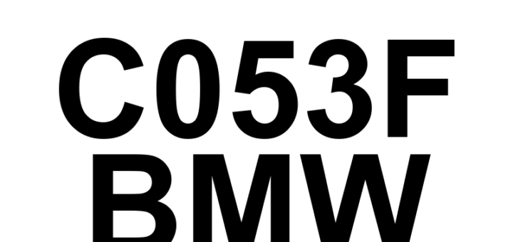 DTC C053F BMW - Definição em inglês: Brake Pressure Sensor 'A' Circuit High Definição em Português: Sensor de Pressão do Freio 'A' - Circuito com Alta Tensão