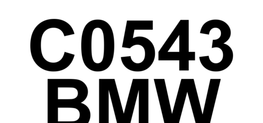 DTC C0543 BMW - Definição em inglês: Brake Pressure Sensor 'B' Circuit High Definição em Português: Sensor de Pressão do Freio 'B' - Circuito com Alta Tensão