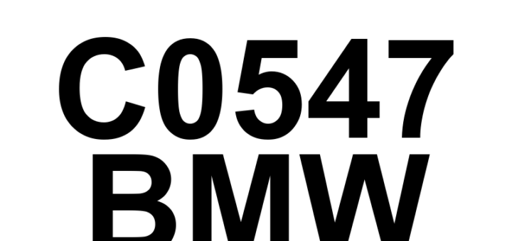 DTC C0547 BMW - Definição em inglês: Vacuum Sensor Supply Voltage Circuit/Open Definição em Português: Circuito de Alimentação de Tensão do Sensor de Vácuo - Circuito Aberto/Mau Contato