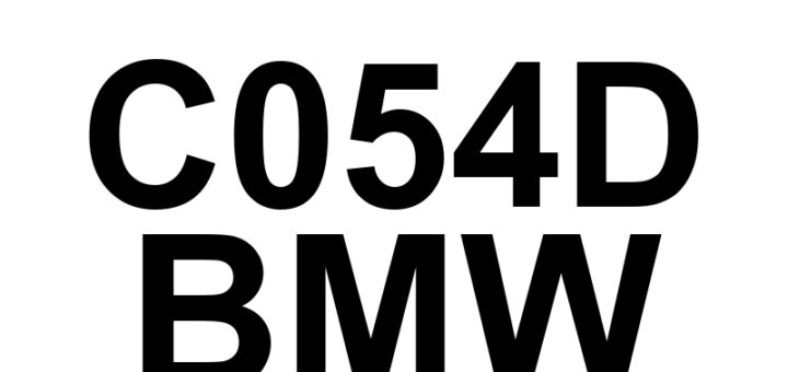 DTC C054D BMW - Definição em inglês: Vacuum Sensor 'B' Circuit/Open Definição em Português: Sensor de Vácuo 'B' - Circuito Aberto
