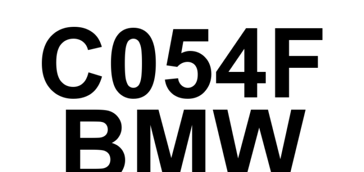 DTC C054F BMW - Definição em inglês: Vacuum Sensor 'B' Circuit Low Definição em Português: Sensor de Vácuo 'B' - Circuito com Baixa Voltagem