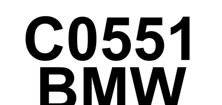 DTC C0551 BMW - Definição em inglês: Longitudinal Acceleration Sensor Circuit/Open Definição em Português: Circuito do Sensor de Aceleração Longitudinal/Interrupção