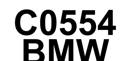 DTC C0554 BMW - Definição em inglês: Longitudinal Acceleration Sensor Circuit High Definição em Português: Sensor de Aceleração Longitudinal - Circuito Alto