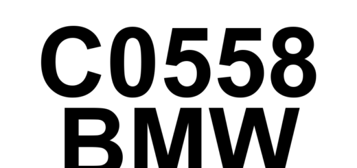DTC C0558 BMW - Definição em inglês: Right Rear Wheel Speed Sensor Incorrect Component Installed Definição em Português: Sensor de Velocidade da Roda Traseira Direita - Componente Incorreto Instalado