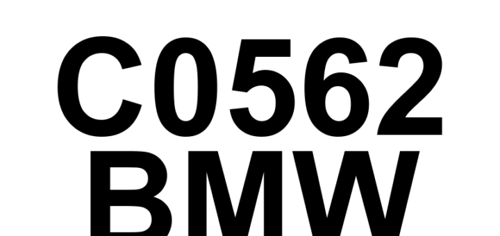 DTC C0562 BMW - Definição em inglês: Brake Pedal Position Sensor Supply Voltage Circuit/Open Definição em Português: Sensor de Posição do Pedal de Freio - Circuito de Fornecimento de Voltagem Aberto/Interrompido
