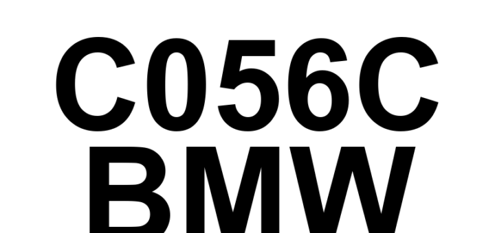 DTC C056C BMW - Definição em inglês: Brake Pressure Sensor 'B' Intermittent/Erratic Definição em Português: Sensor de Pressão do Freio 'B' - Intermitente/Inconsistente