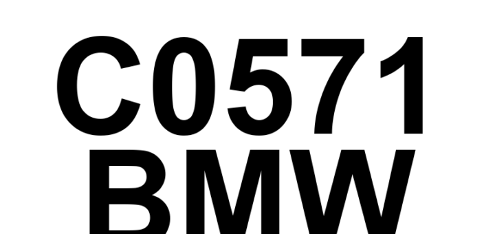 DTC C0571 BMW - Definição em inglês: Brake Pressure Sensor 'C' Circuit Low Definição em Português: Sensor de Pressão do Freio 'C' - Circuito com baixa tensão