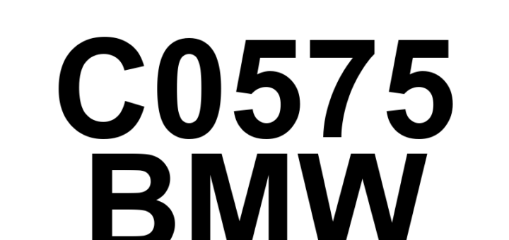 DTC C0575 BMW - Definição em inglês: Brake Pressure Sensor 'D' Circuit Low Definição em Português: Sensor de Pressão de Freio 'D' - Circuito Baixo