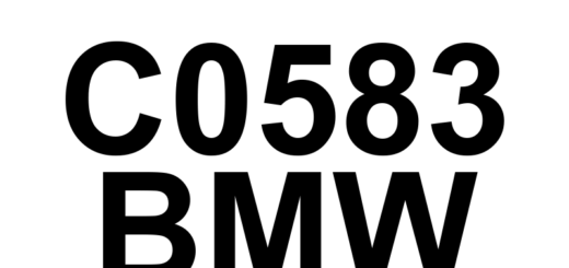 DTC C0583 BMW - Definição em inglês: Brake Booster Motor 'B' Phase U-V-W Circuit/Open Definição em Português: Motor do Servo-Freio - Circuito Fases U-V-W Aberto