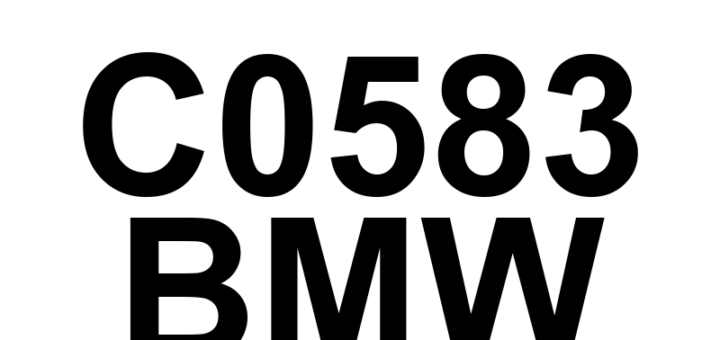 DTC C0583 BMW - Definição em inglês: Brake Booster Motor 'B' Phase U-V-W Circuit/Open Definição em Português: Motor do Servo-Freio - Circuito Fases U-V-W Aberto
