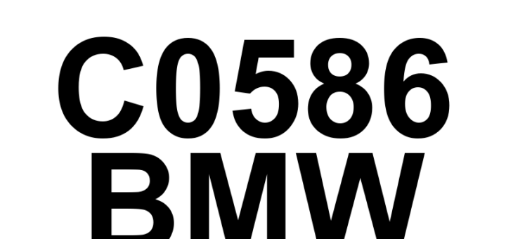 DTC C0586 BMW - Definição em inglês: Brake Booster Motor 'B' Phase U-V-W Circuit Range/Performance Definição em Português: Motor do Auxiliador de Freio - Desempenho/Alcance do Circuito de Fase U-V-W (B)