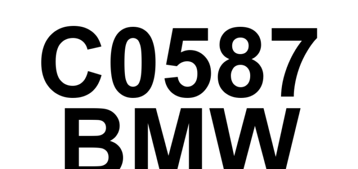 DTC C0587 BMW - Definição em inglês: Brake Booster Motor 'A' Position Sensor Circuit/Open Definição em Português: Sensor de Posição do Motor 'A' do Reforço do Freio - Circuito Aberto/Defeito