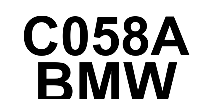 DTC C058A BMW - Definição em inglês: Brake Booster Motor 'A' Position Sensor Circuit Range/Performance Definição em Português: Circuito do Sensor de Posição do Motor 'A' do Servo de Freio - Alcance/Desempenho.