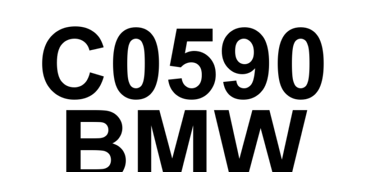 DTC C0590 BMW - Definição em inglês: Brake Booster Motor 'A' Phase U-V-W Current High Definição em Português: Motor do Servo-Freio 'A' - Corrente Alta nas Fases U-V-W