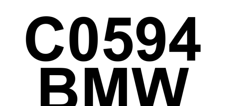 DTC C0594 BMW - Definição em inglês: Brake Booster Motor 'A' Performance Definição em Português: Motor do Servo-Freio 'A' - Desempenho (Banco 1)