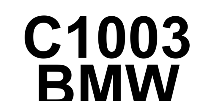 DTC C1003 BMW - Definição em inglês: Brake Booster Vacuum Supply Definição em Português: Suprimento de Vácuo do Servo de Freio - Falha Detectada