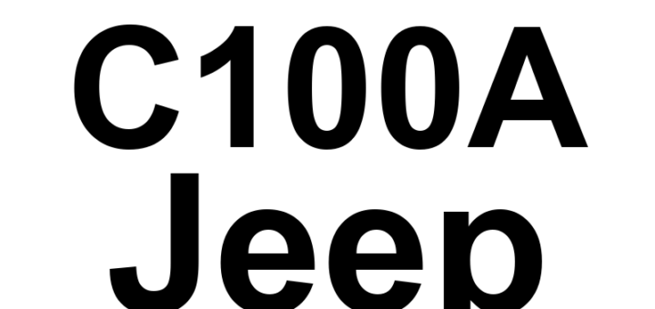 DTC C100A Jeep - Definição em inglês: Left Front Wheel Speed Sensor Circuit Definição em Português: Circuito do Sensor de Velocidade da Roda Dianteira Esquerda.