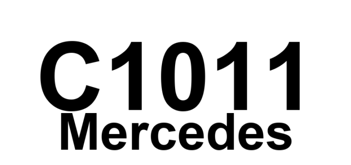 DTC C1011 Mercedes - Definição em inglês: ASR/ETS/ESP Circuit Open or Shorted Definição em Português: Circuito do ASR/ETS/ESP - Aberto ou em Curto