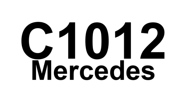 DTC C1012 Mercedes - Definição em inglês: Battery Voltage High Definição em Português: Tensão da bateria - Alta