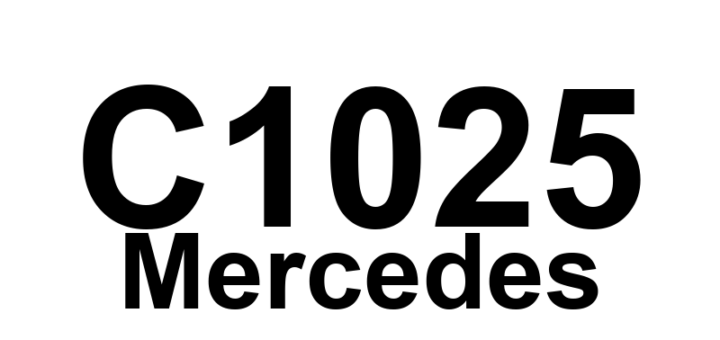 DTC C1025 Mercedes - Definição em inglês: CAN Communication BAS communication with ESP control unit faulty Definição em Português: Comunicação CAN - Falha na comunicação BAS com a unidade de controle ESP.