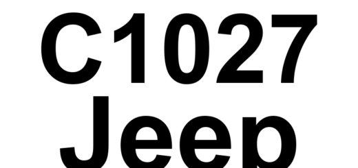 DTC C1027 Jeep - Definição em inglês: Left Rear Wheel Speed Sensor Signal Erratic Performance Definição em Português: Sensor de Velocidade da Roda Traseira Esquerda - Desempenho Irregular do Sinal