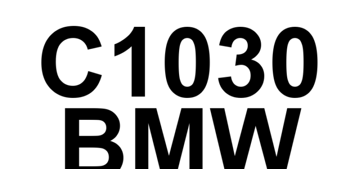 DTC C1030 BMW - Definição em inglês: Brake System Vacuum Sensor Circuit A Electrical Definição em Português: Sensor de Vácuo do Sistema de Freio - Circuito A Elétrico