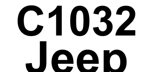 DTC C1032 Jeep - Definição em inglês: Right Rear Wheel Speed Sensor Signal Erratic Performance Definição em Português: Sensor de Velocidade da Roda Traseira Direita - Desempenho Irregular do Sinal