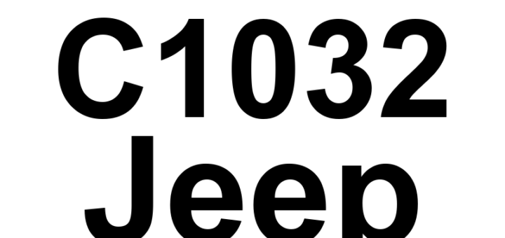 DTC C1032 Jeep - Definição em inglês: Right Rear Wheel Speed Sensor Signal Erratic Performance Definição em Português: Sensor de Velocidade da Roda Traseira Direita - Desempenho Irregular do Sinal