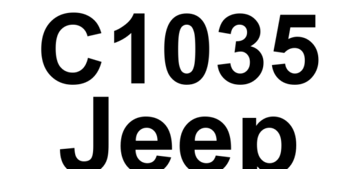 DTC C1035 Jeep - Definição em inglês: Right Rear Wheel Speed Comparative Performance Definição em Português: Desempenho Comparativo da Velocidade da Roda Traseira Direita