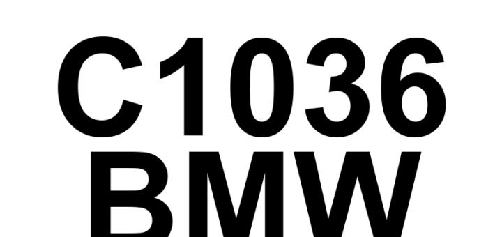 DTC C1036 BMW - Definição em inglês: Brake System Leak Definição em Português: Sistema de freio - Vazamento