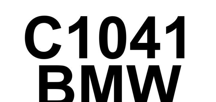DTC C1041 BMW - Definição em inglês: Brake System Vacuum Pump Control Circuit/Open Definição em Português: Circuito de Controle da Bomba de Vácuo do Sistema de Freio - Circuito Aberto/Defeito