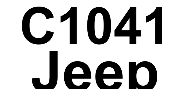 DTC C1041 Jeep - Definição em inglês: Left Front Tone Wheel Performance Definição em Português: Roda Fônica Dianteira Esquerda - Desempenho Insatisfatório