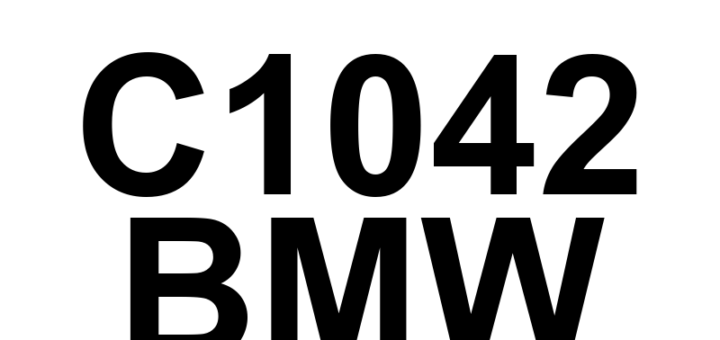 DTC C1042 BMW - Definição em inglês: Brake System Vacuum Pump Control Circuit Low Definição em Português: Circuito de Controle da Bomba de Vácuo do Sistema de Freio - Circuito Baixo