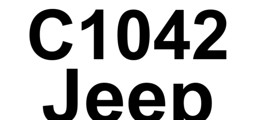 DTC C1042 Jeep - Definição em inglês: Right Front Tone Wheel Performance Definição em Português: Roda Fônica Dianteira Direita - Desempenho (Direita, Frente)