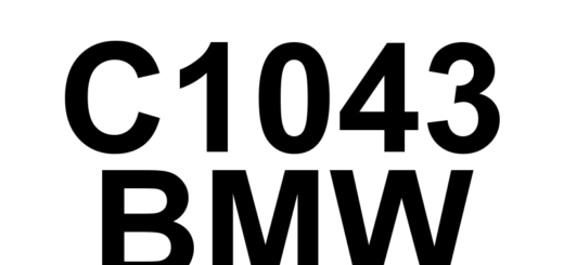 DTC C1043 BMW - Definição em inglês: Brake System Vacuum Pump Control Circuit High Definição em Português: Circuito de Controle da Bomba de Vácuo do Sistema de Freio - Alta Tensão