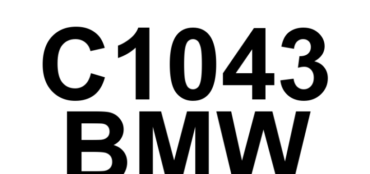 DTC C1043 BMW - Definição em inglês: Brake System Vacuum Pump Control Circuit High Definição em Português: Circuito de Controle da Bomba de Vácuo do Sistema de Freio - Alta Tensão